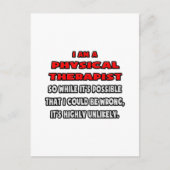 物理おもしろいセラピスト..非常に可能性の低い ポストカード (正面)