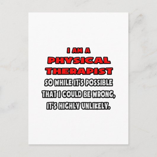 物理おもしろいセラピスト..非常に可能性の低い ポストカード (正面)