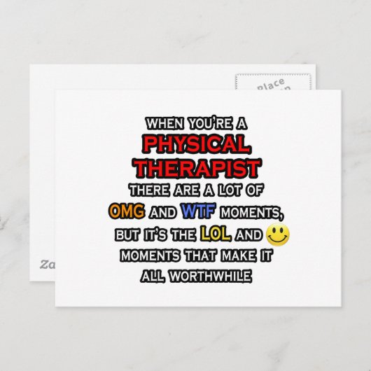 物理おもしろいセラピスト...OMG WTFロール ポストカード (正面/裏面)