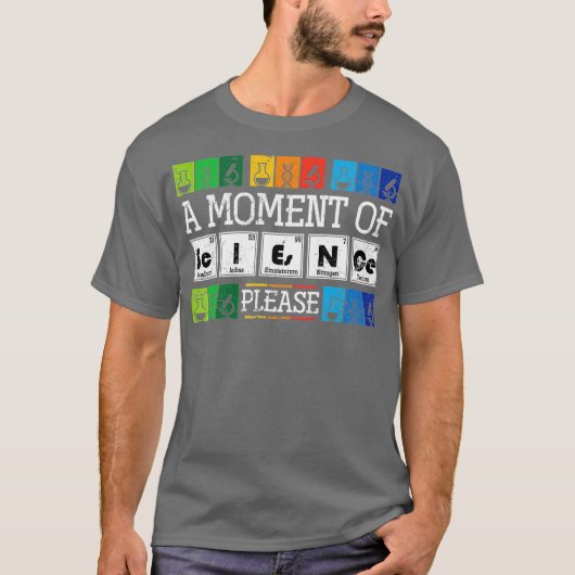 物理おもしろい化学周期表科学 Tシャツ (正面)