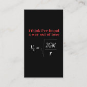 物理おもしろい学の冗談が速度重力科学を逃れる 名刺 (正面)