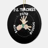 物理おもしろい教育Pe先生ロック紙Sci セラミックオーナメント (左)