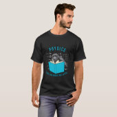 物理おもしろい猿とファンーを持つ物理学者モチーフ Tシャツ (正面フル)