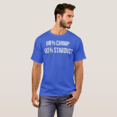 物理おもしろい生物学デザイン98 Chimp 100 Tシャツ (正面フル)