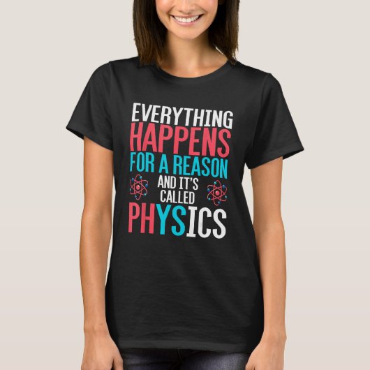 物理おもしろい素科学ギフト方程式物理 Tシャツ (正面)