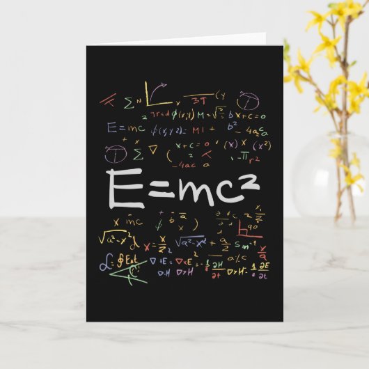 物理および数式EMC2 カード (黄色い花)