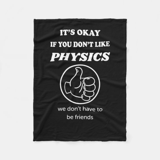 物理がもし苦手で大丈夫 フリースブランケット (正面)