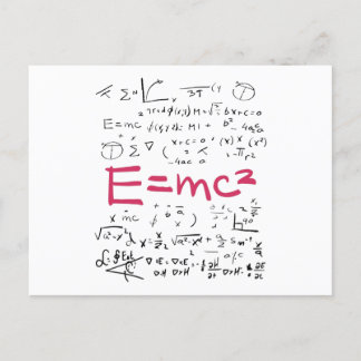 物理と数学の公式EMC2 ポストカード