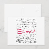 物理と数学の公式EMC2 ポストカード (正面/裏面)