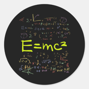 物理と数学の公式EMC2 ラウンドシール