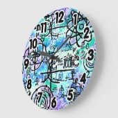 物理と数学の記号の詳細 ラージ壁時計 (傾斜)