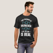 物理は理論だがおもしろいは科学実在だ Tシャツ (正面フル)