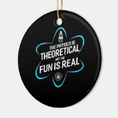 物理は理論上だがおもしろいは セラミックオーナメント (左)