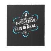 物理は理論上だがおもしろいは ノートパッド (正面)