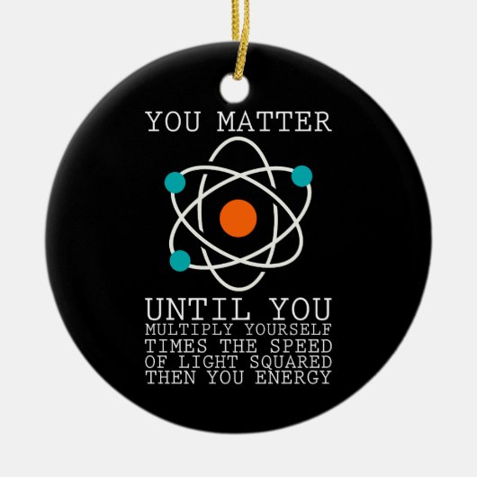 物理を増やすまでは大事だ セラミックオーナメント (正面)