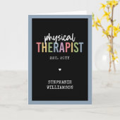 物理カスタムセラピストPT卒業 カード (黄色い花)