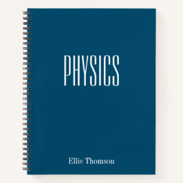 物理グラフパーソナライズされた紙シンプル青 ノートブック