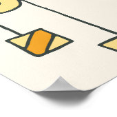 物理コンセプト、手書きヴィンテージスタイル。 ポスター (角)