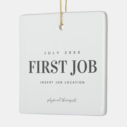 物理ジョブとしての最初のセラピストDPT ♥ セラミックオーナメント (左)