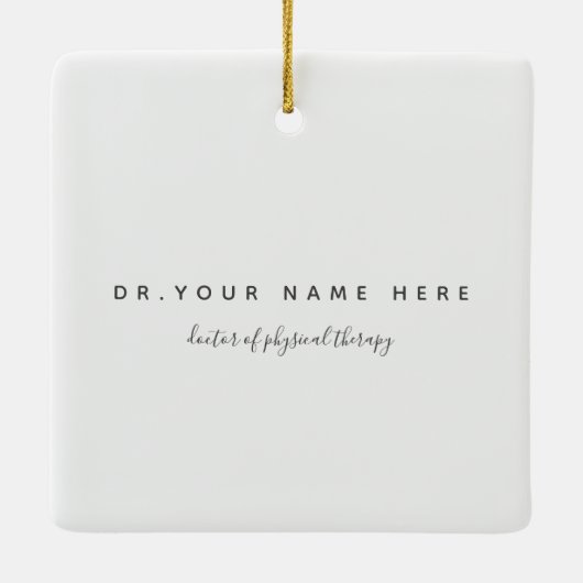 物理ジョブとしての最初のセラピストDPT ♥ セラミックオーナメント (裏面)