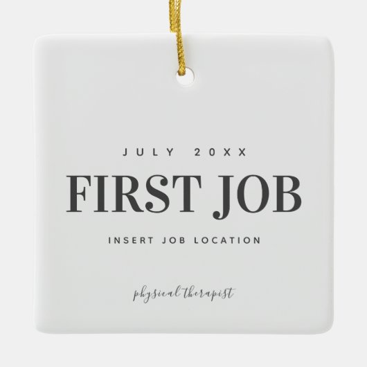 物理ジョブとしての最初のセラピストDPT ♥ セラミックオーナメント (正面)