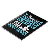 物理セラピストが正しい動きを把握 ノートブック (左側)