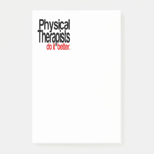 物理セラピストのパフォーマンスが向上 ポストイット (正面)