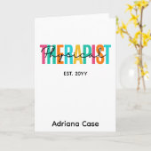 物理セラピストの卒業 カード (黄色い花)