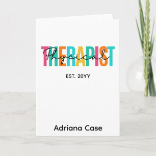 物理セラピストの卒業 カード