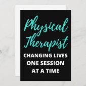 物理セラピストの変更ライフ1セッション サンキューカード (正面/裏面)