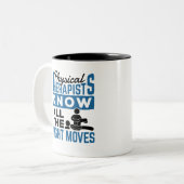 物理セラピストは正しい動きを認識するポイント ツートーンマグカップ (正面左)