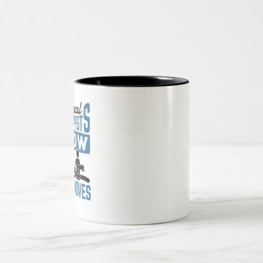 物理セラピストは正しい動きを認識するポイント ツートーンマグカップ (中央)