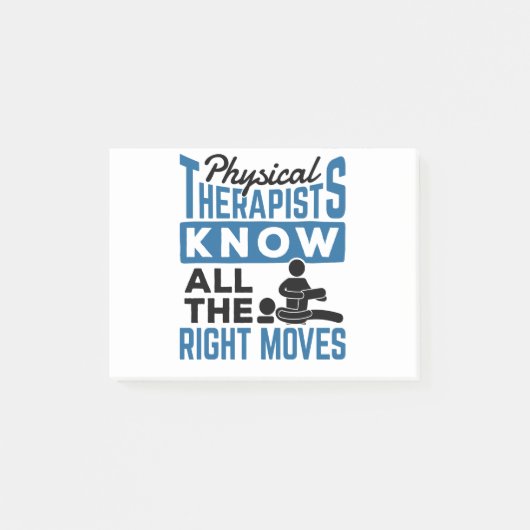 物理セラピストは正しい動きを認識するポイント ポストイット (正面)
