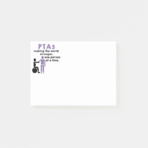 物理セラピストアシスタントのポストイットのメモ ポストイット