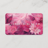 物理セラピストウェルネスフローラピンクミニマル 名刺 (正面)