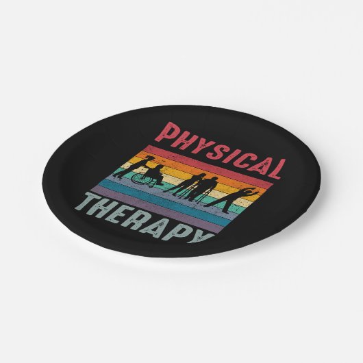 物理セラピストギフトレトロフィジカルセラピー ペーパープレート (アングル)