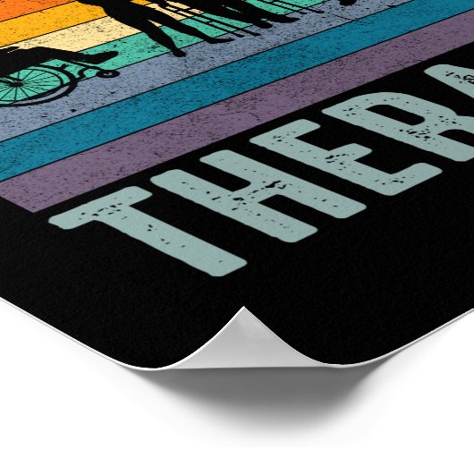 物理セラピストギフトレトロフィジカルセラピー ポスター (角)