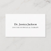 物理セラピストシンプルクラシック白黒 名刺 (正面)