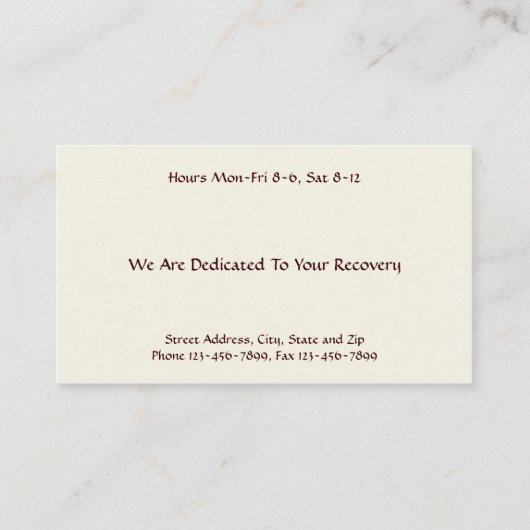 物理セラピストセラピー名刺 名刺 (裏面)