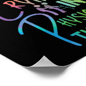 物理セラピストセラピー補助水色 ポスター (角)