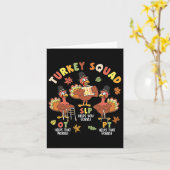 物理セラピストチームトルコ分隊感謝祭 カード (黄色い花)