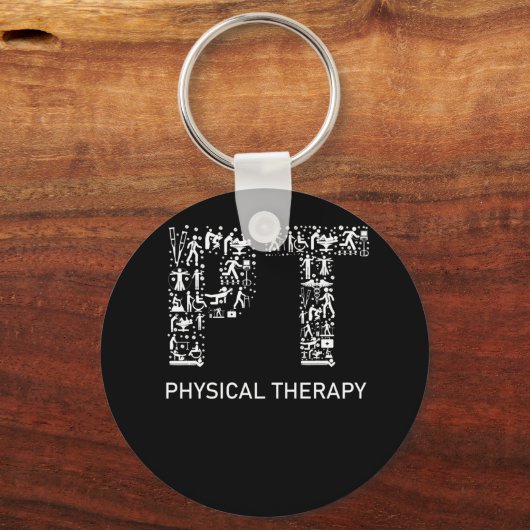 物理セラピストフィジカルセラピーギフトPT月 キーホルダー (正面)