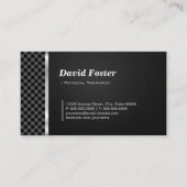 物理セラピストプロフェッショナル白黒 名刺 (正面)