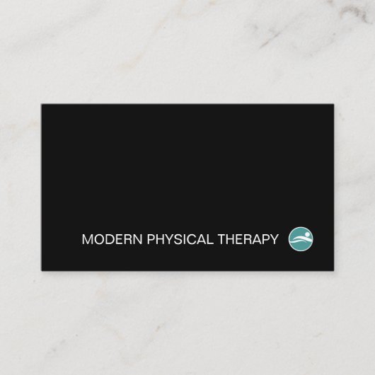 物理セラピストミニマリスト名刺 名刺 (正面)