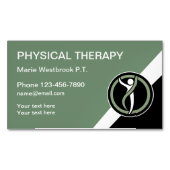 物理セラピストモダン名刺マグネット マグネット名刺 (正面)
