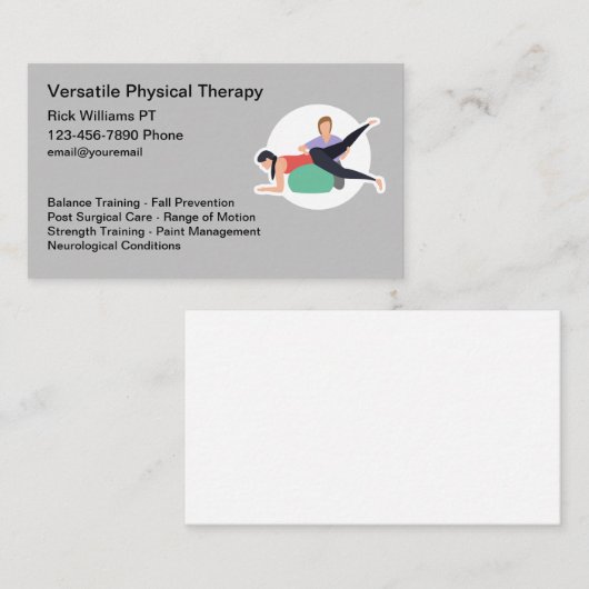 物理セラピスト医療用名刺 名刺 (正面/裏面)