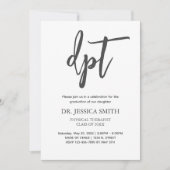 物理セラピスト卒業パーティシンプルー 案内状 (正面)