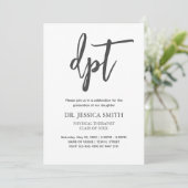 物理セラピスト卒業パーティシンプルー 案内状 (スタンド正面)