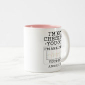 物理セラピスト同僚誕生日Gag ツートーンマグカップ (正面右)