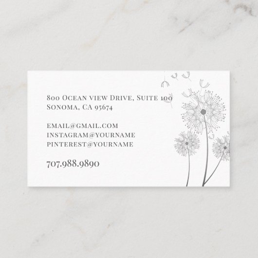 物理セラピスト名刺 名刺 (裏面)